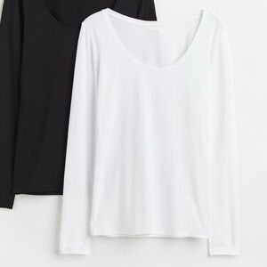 H&M low cut long sleeve top